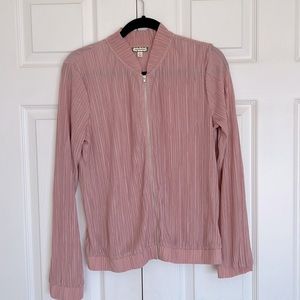 Peach bomber style thin jacket